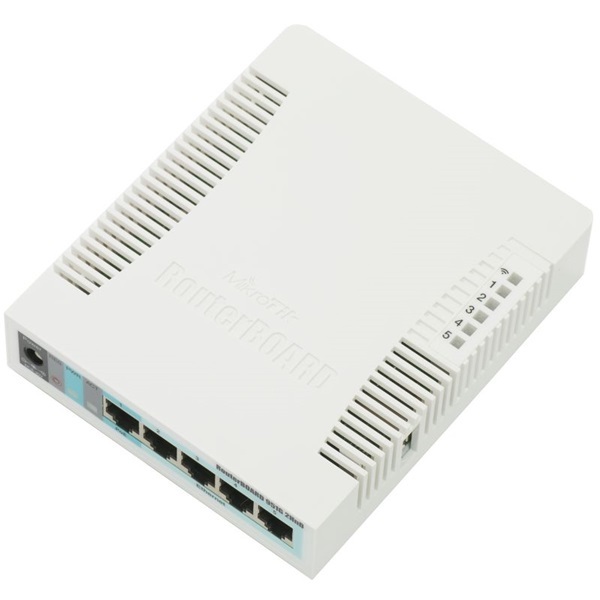 (RB951G-2HnD) Access Point, 5x gigabit wireless-b/g/n, USB, passzív PoE